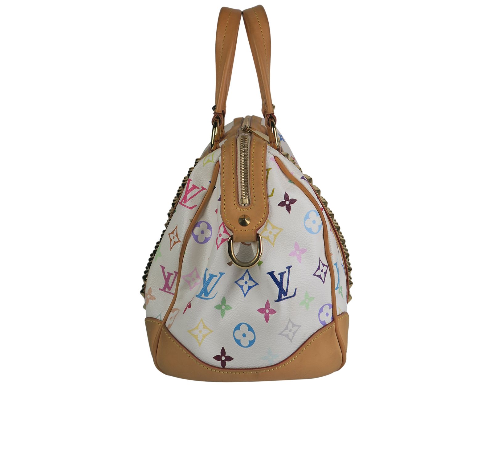 Courtney GM, &pound;995, Handbags, Blue/Green/Pink/White/Yellow, Coated Canvas, Side view